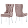 The Dame Dining Chair, Pink, Velvet (Set of 2)