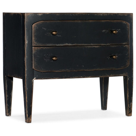 Ciao Bella 2-Drawer Nightstand, Black