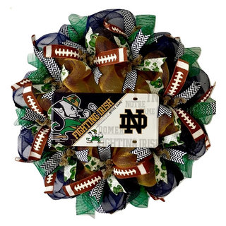 Seattle Seahawks Football Deco Mesh Handmade Wreath — What a Mesh By Diana