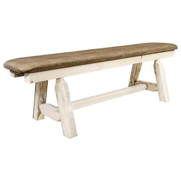 Montana Woodworks Homestead 5ft Wood Plank Style Bench in Natural