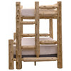 HomeRoots Rustic and Natural Cedar Queen and Single Ladder Left Log Bunk Bed