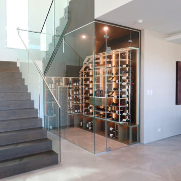 Wood Panel Backdrop Understairs Wine Room - Fort Lauderdale, FL