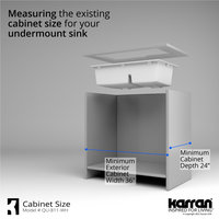Karran 32" Undermount Large/Small Bowl Quartz Kitchen Sink, White