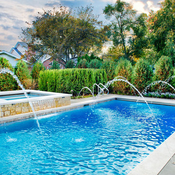 Park Ridge, IL Swimming Pool and Raised Spa
