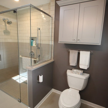 Earth Tone Universal Design Bathroom24. Barrier-free shower
