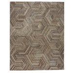 Jaipur Living - Verde Home by Jaipur Living Rome Handmade Geometric Brown/ Gray Rug, 5'x8' - Pathways by Verde Home is a contemporary and livable assortment of exquisitely made micro-tufted designs. Crafted of naturally dyed wool, the versatile, neutral palette of these rugs is sourced from varied species and colors of sheep for a dimensional and organic-inspired look. The architecturally-inspired Rome rug features a statement-making labyrinthine motif. The directional tufting in the durable wool pile creates depth and beautiful texture, complementing the inviting brown and gray colorway.