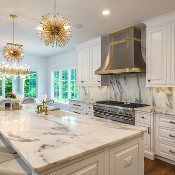 White + Brass Fashion-Forward Kitchen