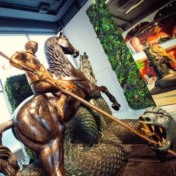 Faux Green Walls in Art Museum