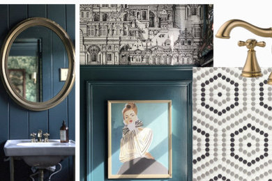 Inspiration for a victorian powder room remodel