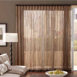 Woven Material Drapes - Vertical Blinds