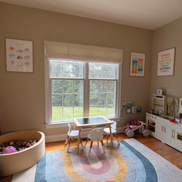 Luxury Children's Playroom with Custom Cordless Roman Shades | Mooresville NC
