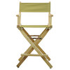 24" Director's Chair With Natural Frame, Olive Canvas