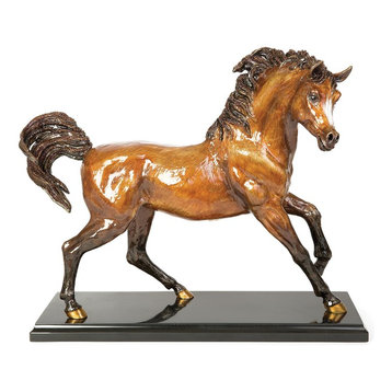 Jay Strongwater Ashab Arabian Horse Figurine Natural Finish