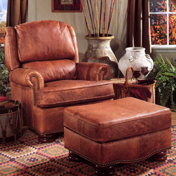 Leather Chairs and Ottomans for your Family Room - Products
