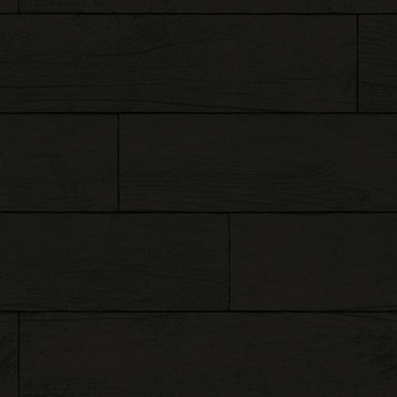 Wood Planks Peel and Stick Wallpaper, 28 SQ.FT., Black