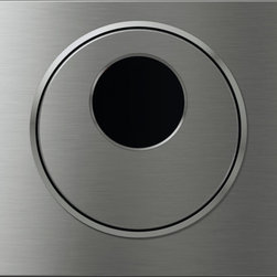 Geberit Brushed Stainless Steel with Polished Ring Sigma10 Flush Plate - Bathroom Fixtures