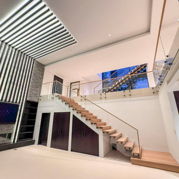 Project #126 | Contemporary Staircases with Integrated LEDs & Glass Railing