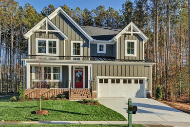 Example of a farmhouse exterior home design in Richmond