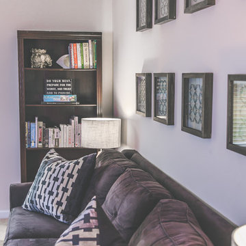 Gray Transitional Loft for a Sophisticated Gamer