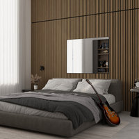 Acoustic Wood Wall Panels, Set of 2, Oak