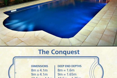 This is an example of a mediterranean pool in Canberra - Queanbeyan.