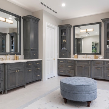 A  Large Transitional Master Bath Remodel for an Estate Client