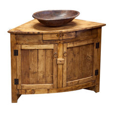 Corner Bathroom Vanities | Houzz FoxDen - Old Barn Rustic Corner Vanity - Bathroom Vanities And Sink Consoles