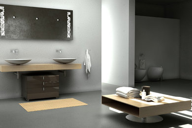Inspiration for a modern bathroom remodel in Los Angeles