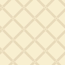 Beige Trellis Wallpaper - Wallpaper