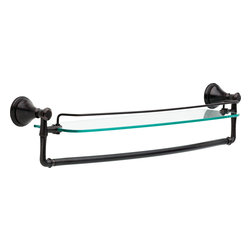 Delta Cassidy 24&Prime; Glass Shelf with Bar - Bathroom Shelves