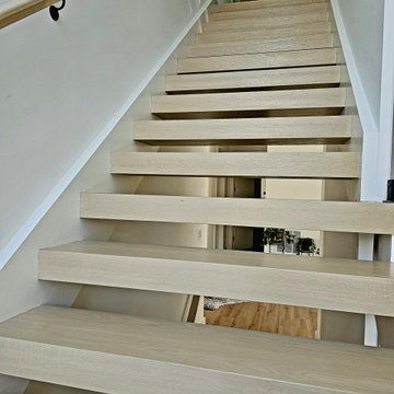 Project #111 | Open-Riser Staircase with Glass Panel Detail