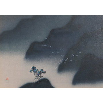 David Lee, Misty Mountains, Lithograph