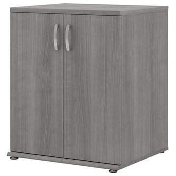 Universal Floor Storage Cabinet with Doors in Platinum Gray - Engineered Wood