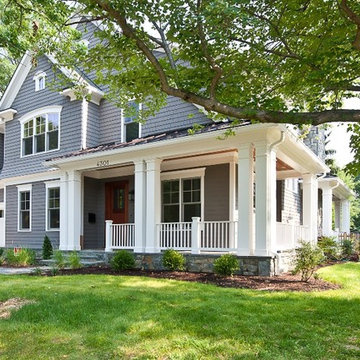 Stone Chimney Arts & Crafts Home