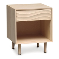 Wave Maple 1-Drawer Nightstand - Nightstands And Bedside Tables
