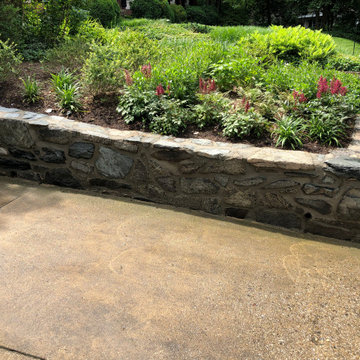 Rebuild and Restoration of Field Stone Driveway Walls in Spring Valley, DC