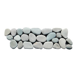 Green Pebble Tile Border - Accent Trim And Border Tile
