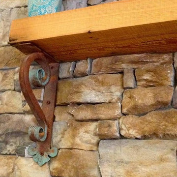 Beautiful Mantel Ideas with Iron Brackets & More