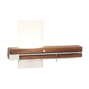 Levo LED Wall Sconce Reading Light With USB Charger, Hardwired, Right Orientatio