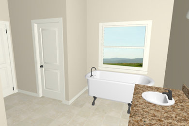 Example of a minimalist bathroom design in DC Metro