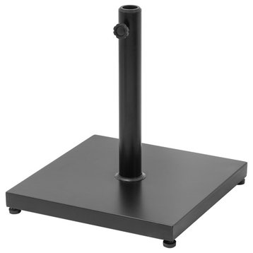 40lb Outdoor Patio Umbrella Base Stand Outdoor Square Steel Plate Stand, Black