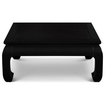 Rosewood Ming Style Rectangular Coffee Table, Black