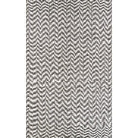 Nuloom Hand-Loomed Chalet Herringbone Cotton Flatwoven Rug, Grey 9'x12'