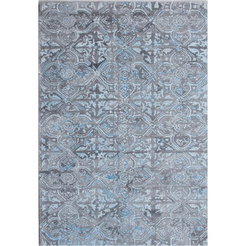 Posh 7815-950 Area Rug, Gray And Blue, 6'7"x9'6"