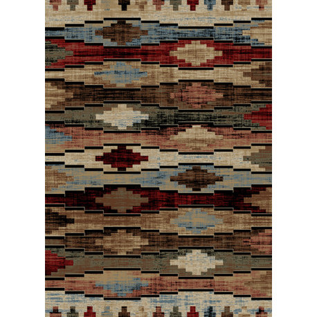 American Destination Cross Plains Multi Lodge Area Rug, 5'3"x7'3"