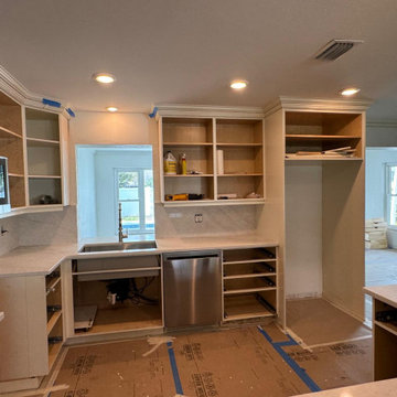 Custom Kitchen Cabinet Refinishing Project