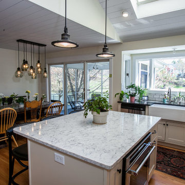 Great Vaulted Ceiling White Kitchen