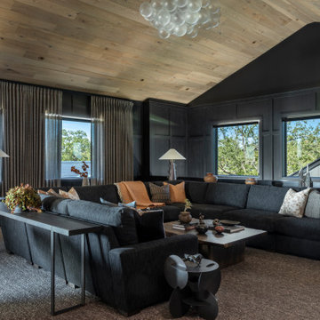 Driftwood Game Room with Custom Wraparound Sectional