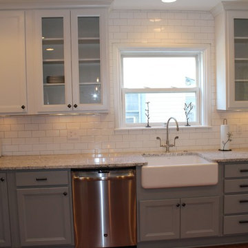 Clintonville-kitchen- grey cabinets with white painted cabinets