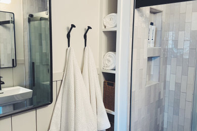 Inspiration for a scandinavian bathroom remodel in Boston